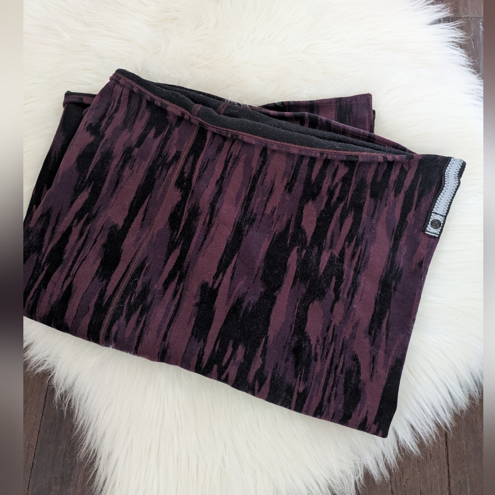 Lululemon Vinyasa PABO/BLK Purple Black Infinity Circle Snap Scarf